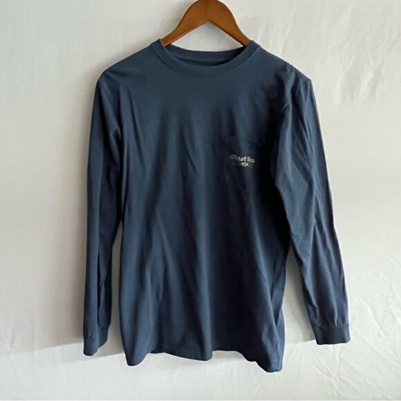 Men's Marsh Wear Navy Blue Long Sleeve T-Shirt - Picture 2 of 6
